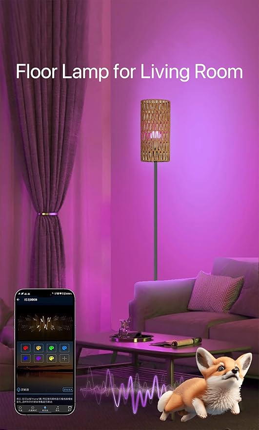 Ruiever Floor Lamp for Living Room, Farmhouse Floor lamp, Modern Standing lamp