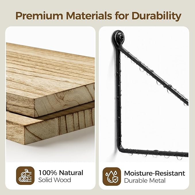 Afuly Floating Wall Shelves Rustic Wall Mounted Hanging Shelf Farmhouse Wall