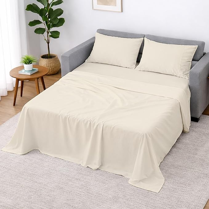 Cottington Lane Sleeper Sofa Sheets Full Size, 4 Piece Premium Quality 100%