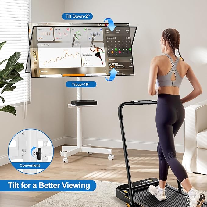 Mobile TV Stand for 23-65 Inch LCD LED Flat/Curved Panel Screen TVs, Height
