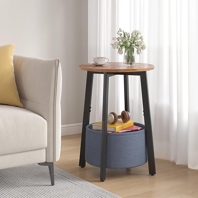 sthmec Small Round Side End Table Set of 2