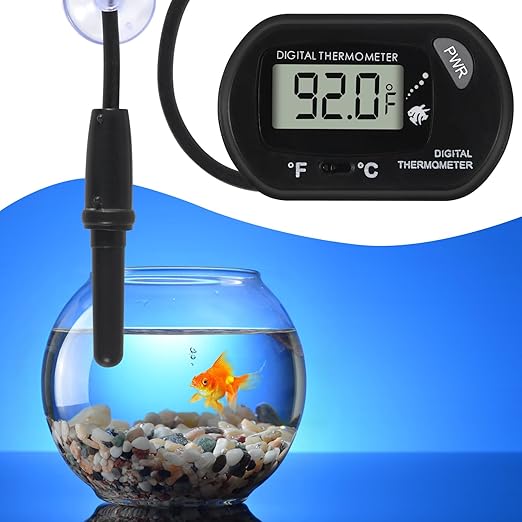 20Pcs Aquarium Thermometer Fish Tank Thermometer Reptile Fahrenheit Terrarium Water Temperature Indicator Test Digital with LCD Display Fahrenheit/Celsius
