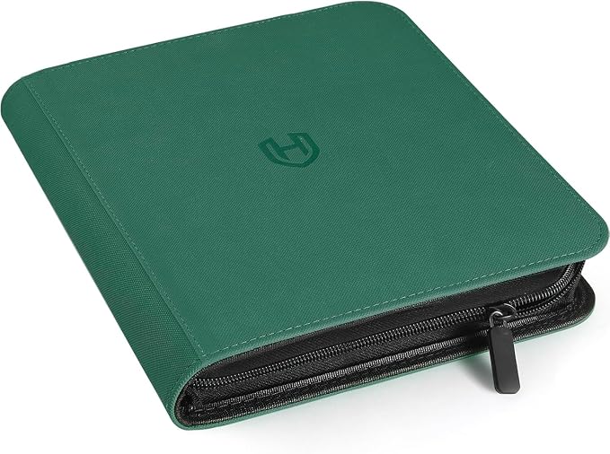 Card Binder 9 Pocket with Zipper, 648 Pockets Trading Card Holder Book, Premium PU Cover Zip Folder Binder, Side Loading Carrying Case Binder Album for TCG, MTG, Sports Cards, Game Cards