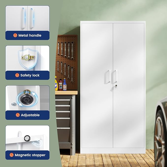 Yizosh Metal Garage Storage Cabinet