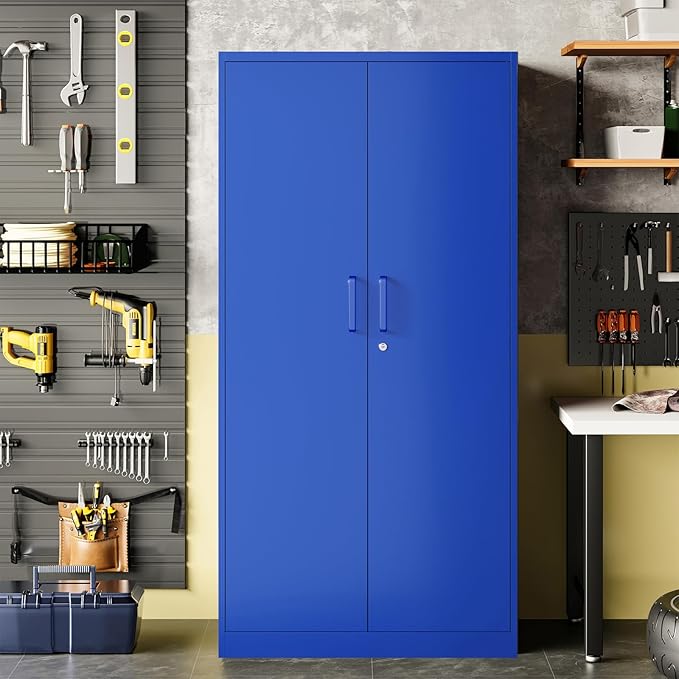 Metal Garage Storage Cabinet, Lockable Metal Cabinet