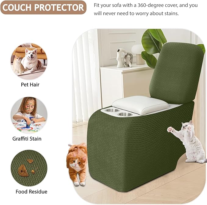 ALIECOM Recliner Sectional Couch Covers L Shape Stretch Corner Reclining