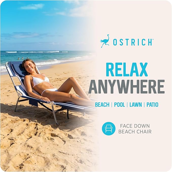 Ostrich the Backpack Chaise Lounge, Folding & Reclining Outdoor Beach Chaise
