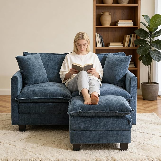 Loveseat Sofa with Ottoman