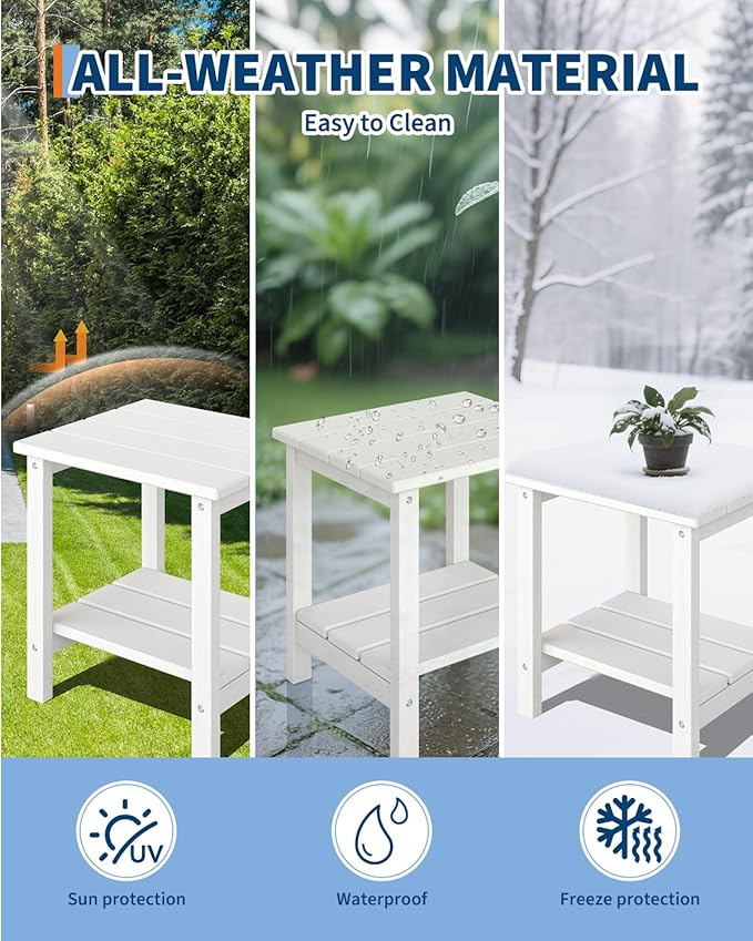 GarveeLife Poly Lumber Rocking Chair Outdoor Set of 2