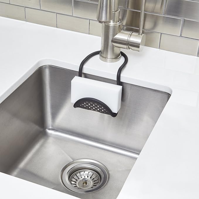 Umbra Sling Sponge Holder for Kitchen Sink – No Suction Cups, Flexible Caddy