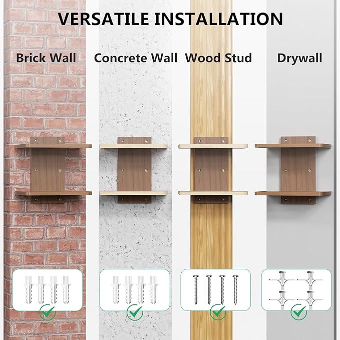 WALI Floating TV Shelf, 2 Tier Projector Shelf