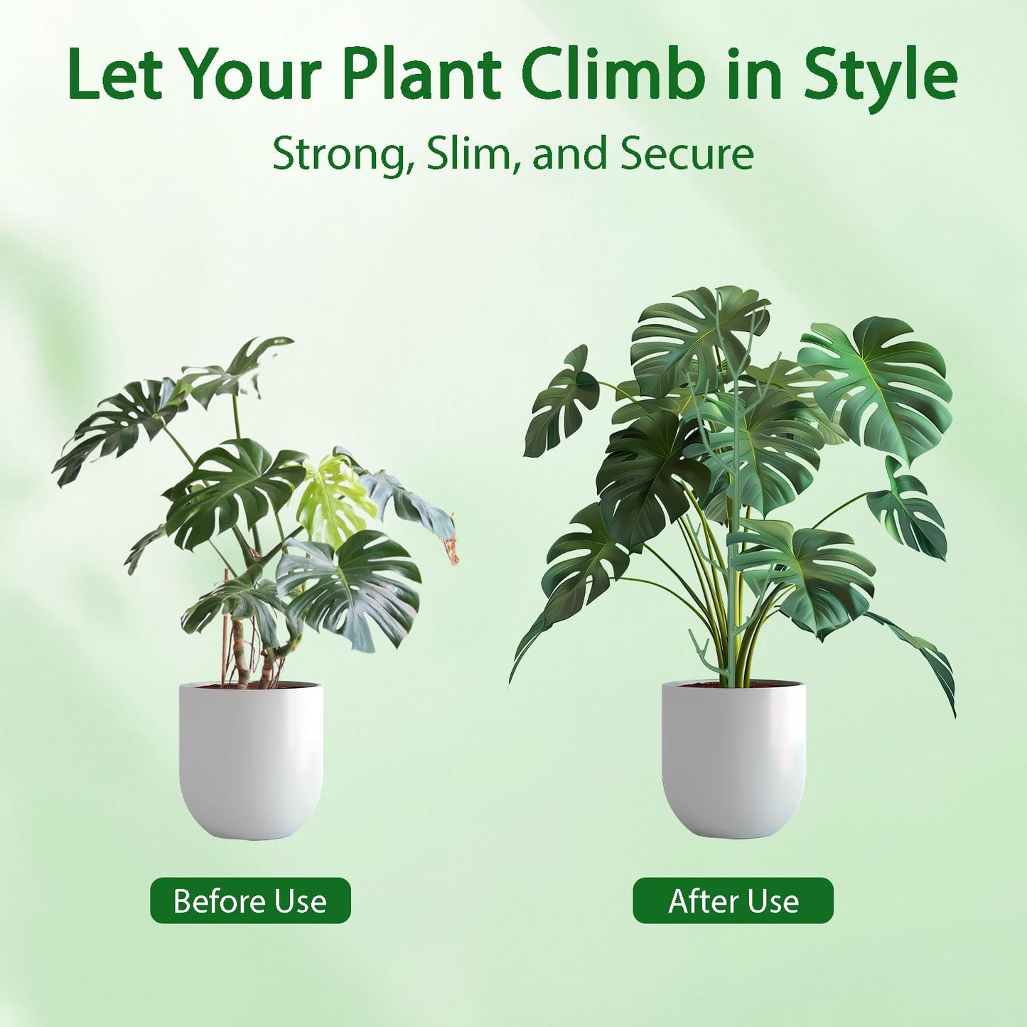 Obralitic 15 Pack Stackable Plant Support Stakes, Versatile Garden Trellis for Climbing & Vining Plants, Sturdy Reusable Plant Poles for Indoor & Outdoor Potted Plants, Monstera, Pothos, Philodendron