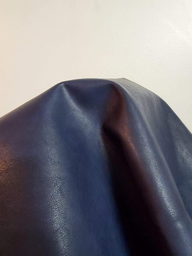 NAT Leathers | Navy Soft Faux Vegan Leather PU | 1 Yard Cut by the Yard |