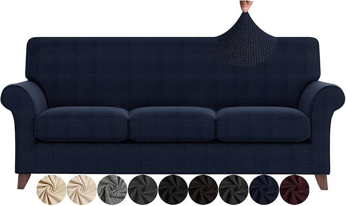 ZNSAYOTX 4 Piece Sofa Covers for Living Room Anti Slip Stretch Couch Covers for
