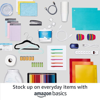 Amazon Basics 4-Shelf Steel Wire Storage Shelves for Garage, Adjustable Metal Shelving Unit, 200 lbs Per Shelf, 23.2" W x 48" H x 13.4" D, Black | Sturdy