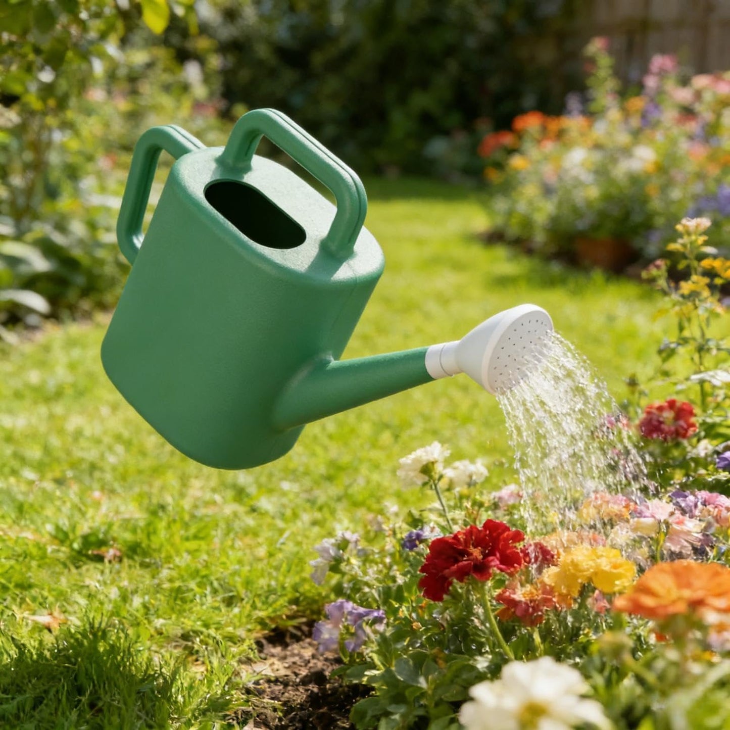 Watering Can 2 Gallon for Indoor Plants, Garden, Outdoor Plant House Flower, Gallon Large Long Spout with Sprinkler Head