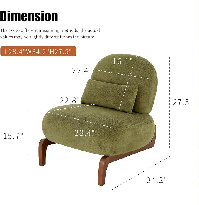 KEIKI Cute Comfy Accent Chair