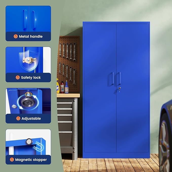 Yizosh Metal Garage Storage Cabinet