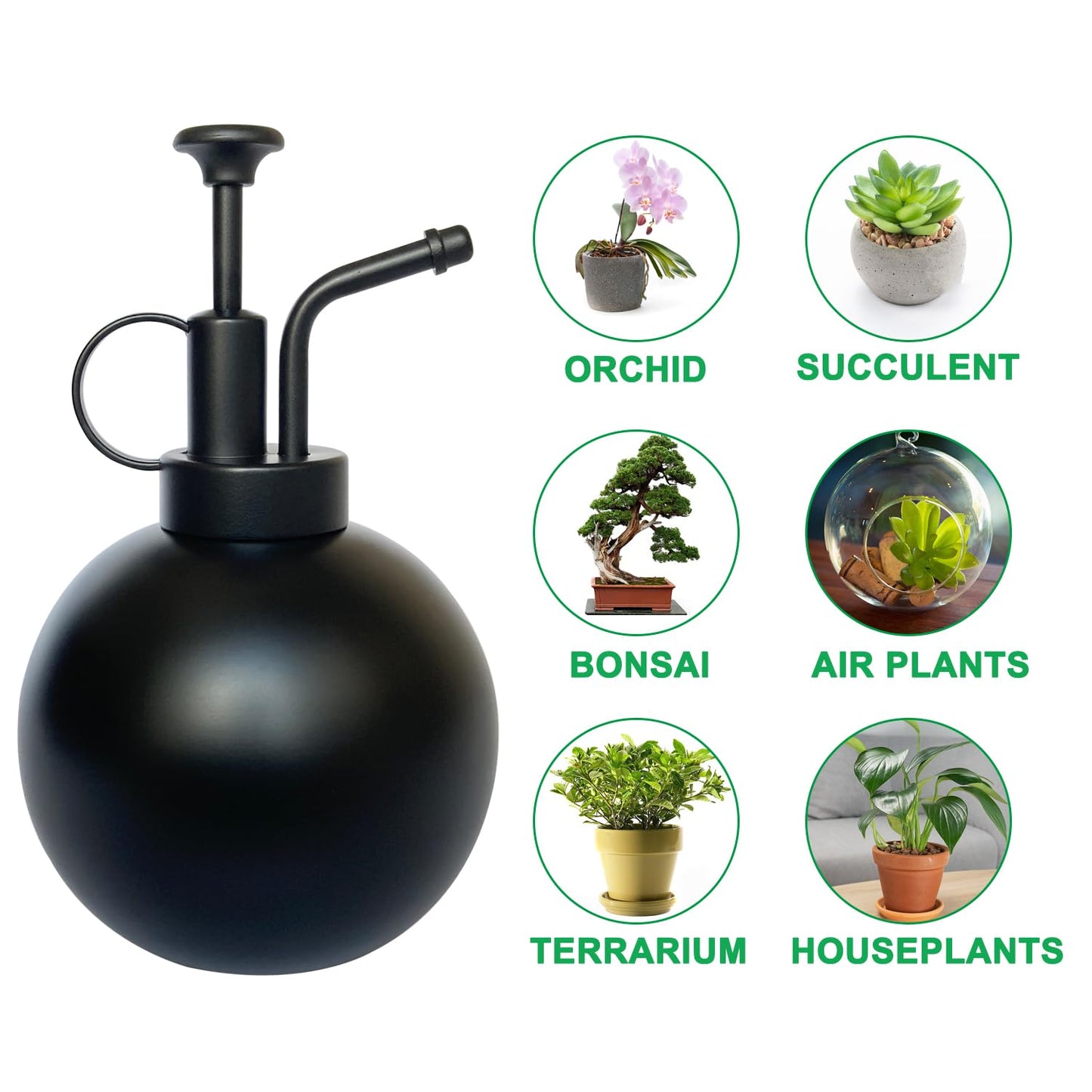 Lianshi Stainless Steel Plant Sprayer, Small Watering Can, Modern Gardening Tool for Indoor Potted Plants