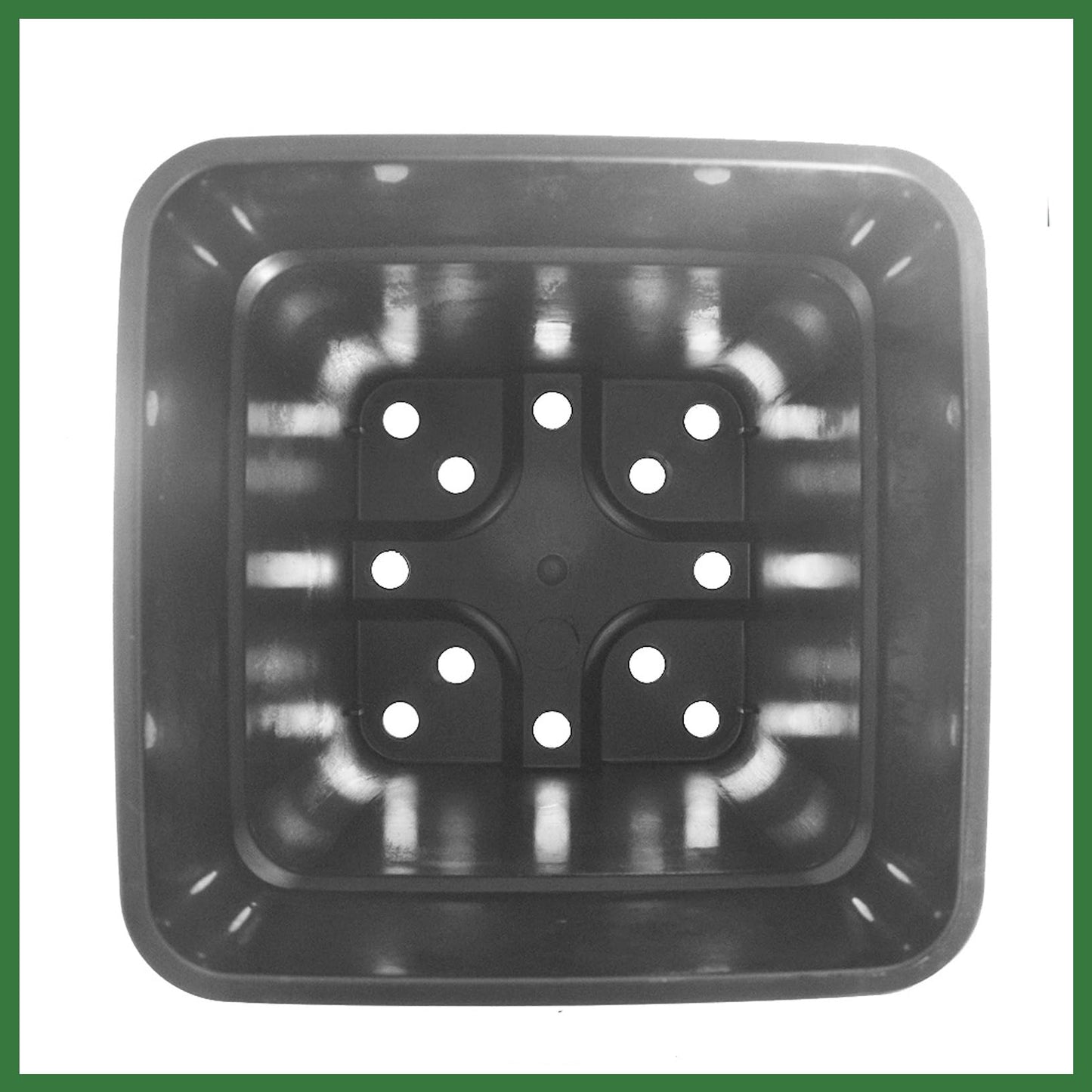 raseparter 10 Pack 1.4 Gallon Plastic Planter Nursery Seedling Pots Square with Holes Garden Flower Seedling Pot Container for Seedling Cuttings Transplanting