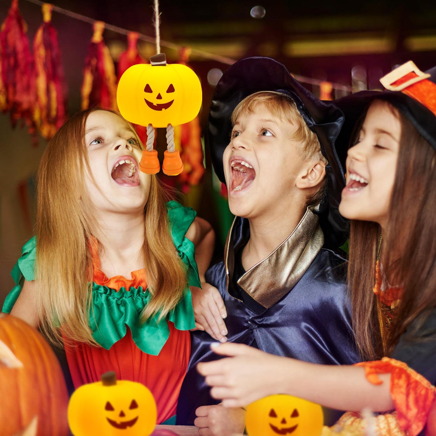 Gefaxi Pumpkin Night Light for Kids Cute Jack O Lantern Halloween Decor Nightlight for Baby Nursery Toddler Squishy Pumpkin Lights Cordless Rechargeable Dimmable Silicone Bedside Lamp Halloween Gifts