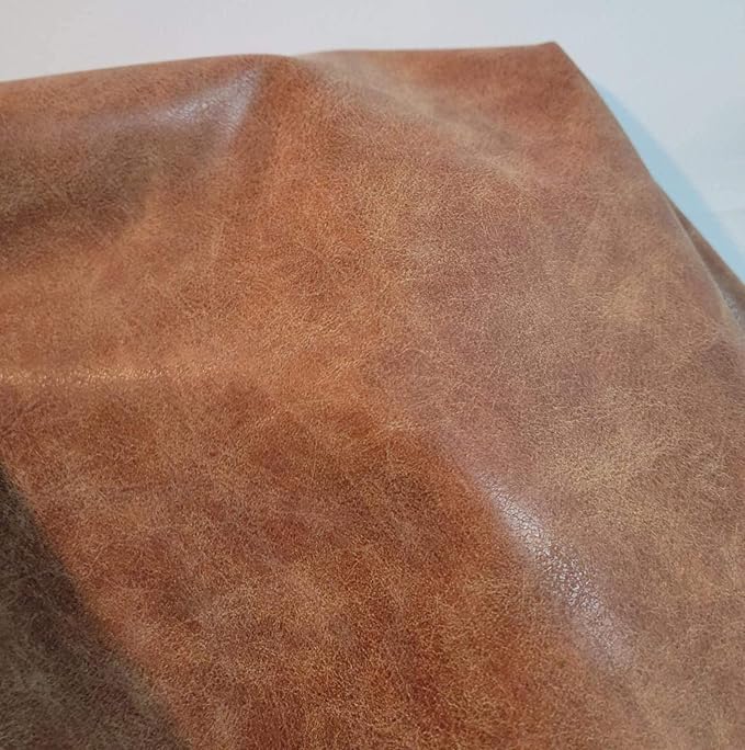 NAT Leathers | Blonde Distressed Soft Leather Upholstery Fabric | 2 yards cut