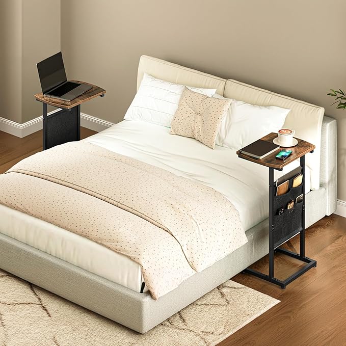 HOOBRO C Shaped End Table, 28.3" Side Table