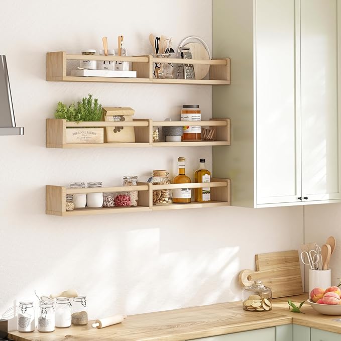 Fixwal Nursery Bookshelves, 32in Floating Bookshelves