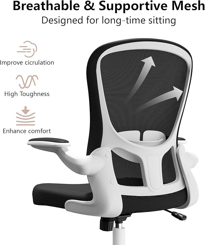 Ergonomic Office Chair, Comfort Swivel Home Office Task Chair, Breathable Mesh