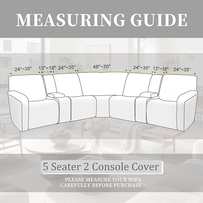100% Waterproof Sectional Recliner Couch Covers