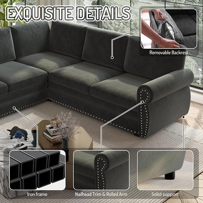 88.2" Sectional Sleeper Sofa