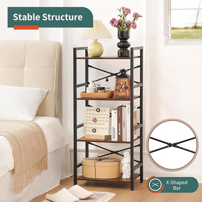 Yoobure 4 Tier Bookshelf