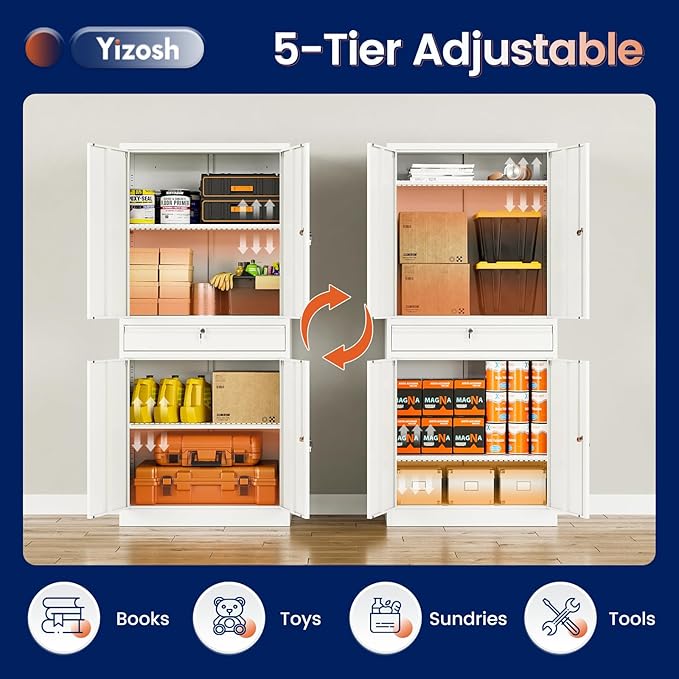 Yizosh Metal Garage Storage Cabinet