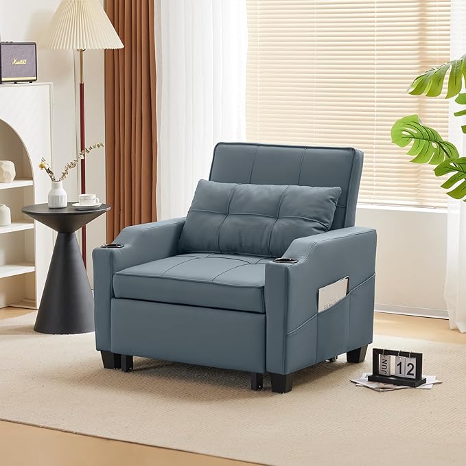 VINGLI 3-in-1 Convertible Sofa Bed, Recliner
