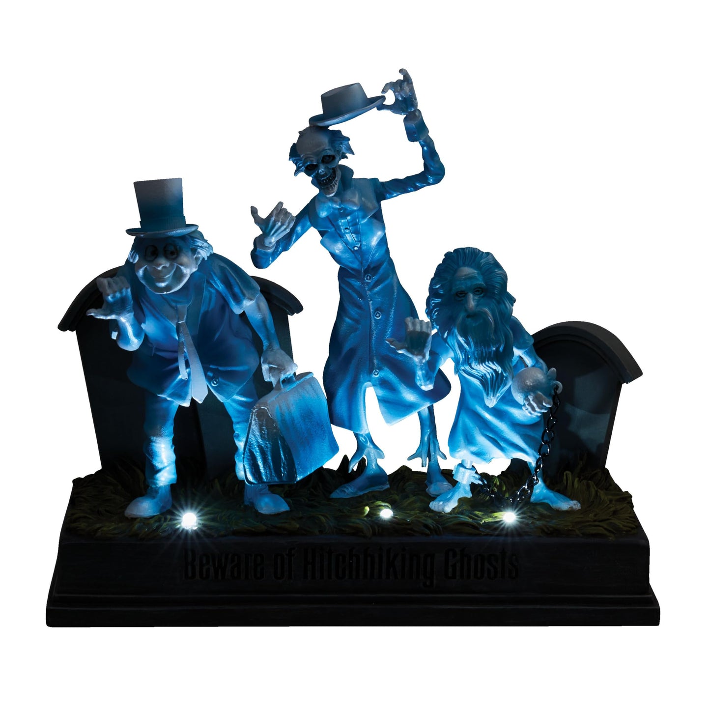 Enesco Disney Showcase The Haunted Mansion Hitchhiking Ghosts Lit Figurine, 8 Inch, Multicolor