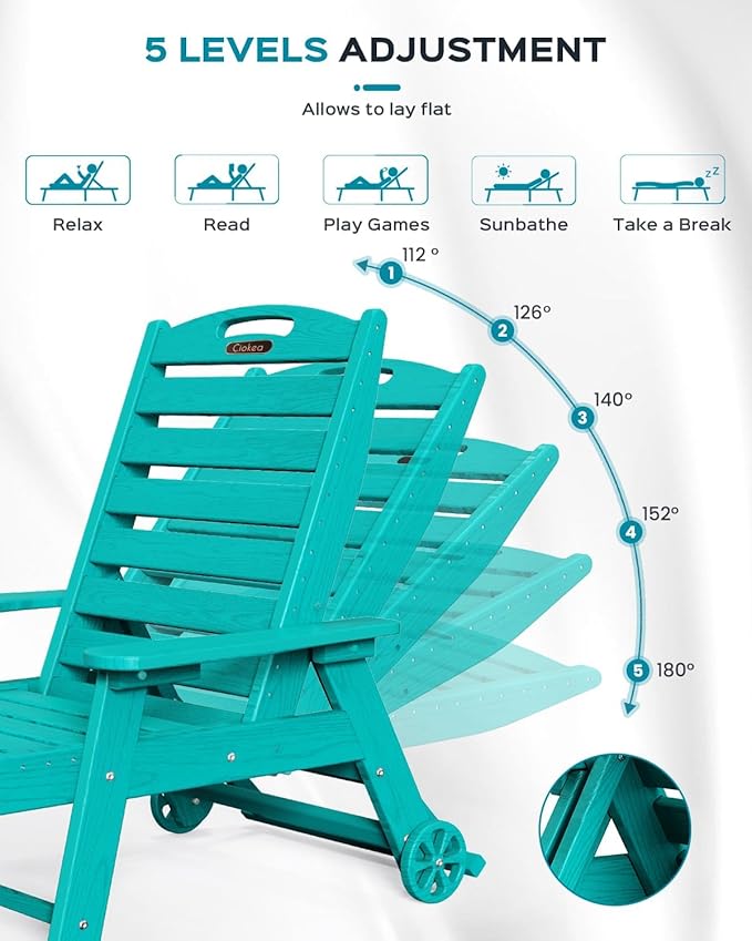 Ciokea Lounge Chair Outdoor, Oversized Chaise Lounge Chair