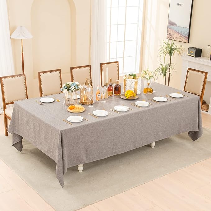 BALCONY & FALCON Rectangle Tablecloth Washable Wrinkle Resistant and Water