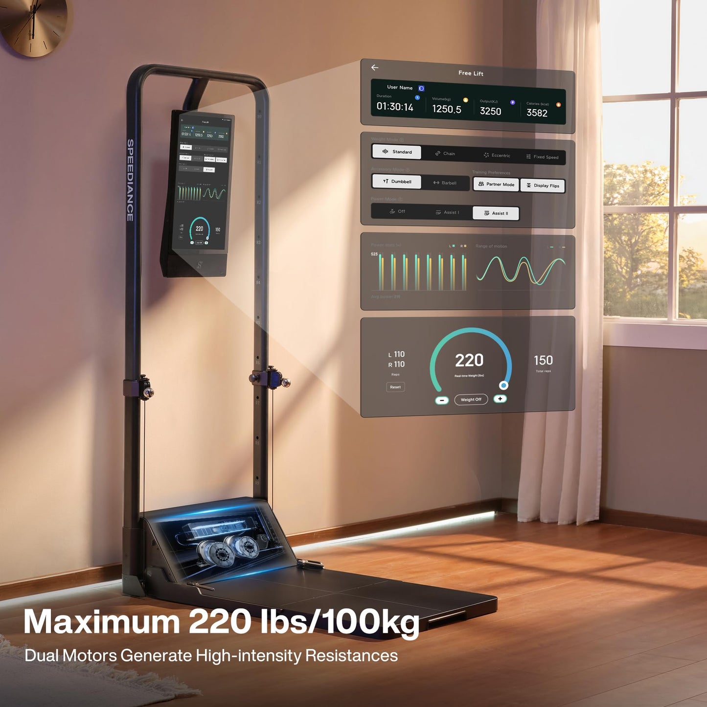 Speediance Home Gym, Smart AI-Powered Multi-Functional Smith Machine for Full Body Strength Training, All-in-one Gym Equipment, Digital Weight System, Workout Station, Squat Rack, Gym Monster 2