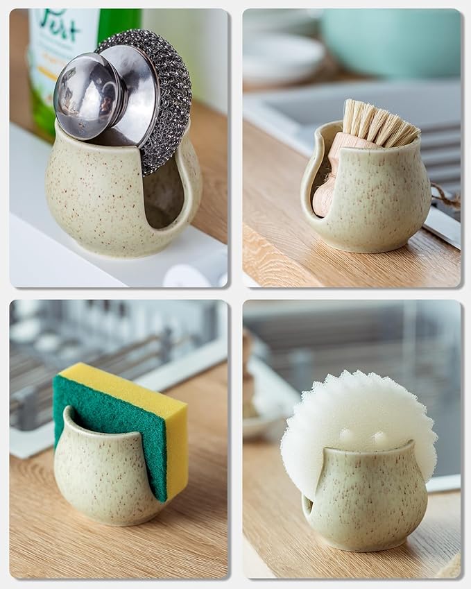 Ceramic Dish Sponge Holder, Sponge Caddy