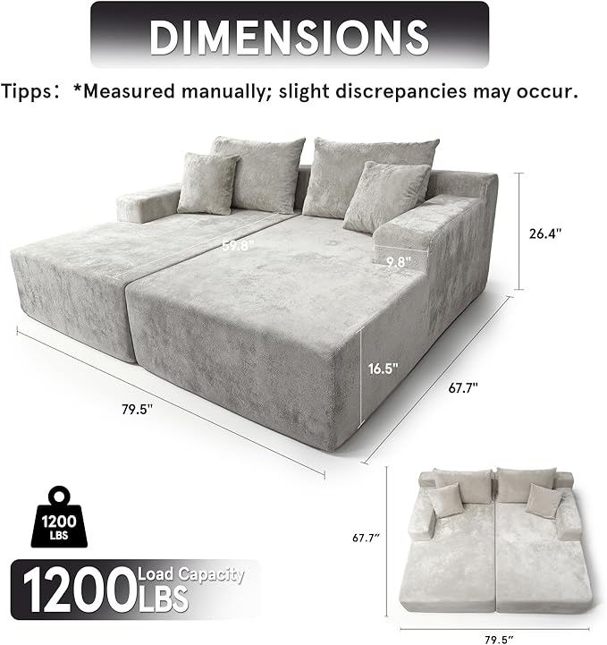 SYTOPIA Loveseat Chaise Lounge