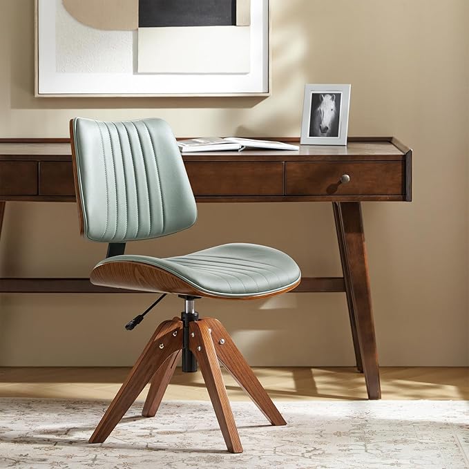 HULALA HOME Faux Leather Home Office Chair