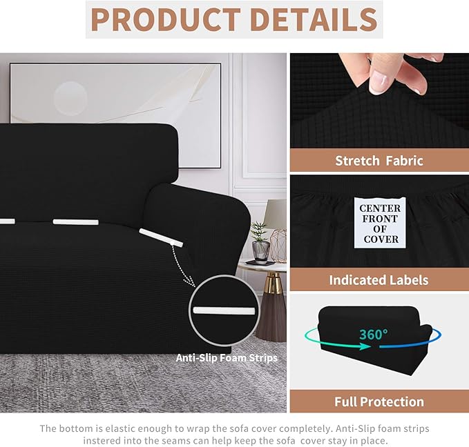 Easy-Going 100% Waterproof Couch Cover, Dual Waterproof Sofa Cover, Stretch