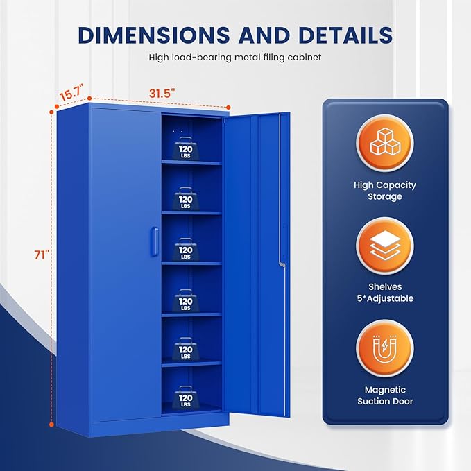 Yizosh Metal Garage Storage Cabinet