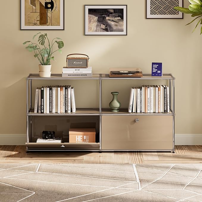 Modern Storage Cabinet Brown F Versatile Free-Standing Large Organizer