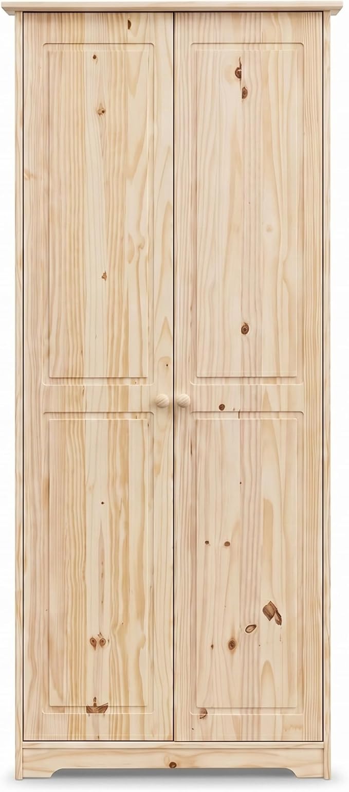 From the Tree Furniture Solid Pine Pantry Cabinet — 72" Tall Unfinished Kitchen