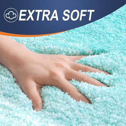 OLANLY Large Bathroom Rugs Mat 54x24, Extra Soft Absorbent Microfiber Bath Rugs, Rubber Backing, Quick Dry, Machine Washable Bath Mats for Bathroom Floor, Tub and Shower, Home Decor Accessories, Teal