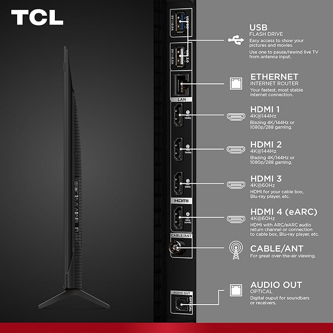 TCL Amazon Exclusive 75 Inch Class T7 Series | 4K QLED HDR Lag-Free Smart