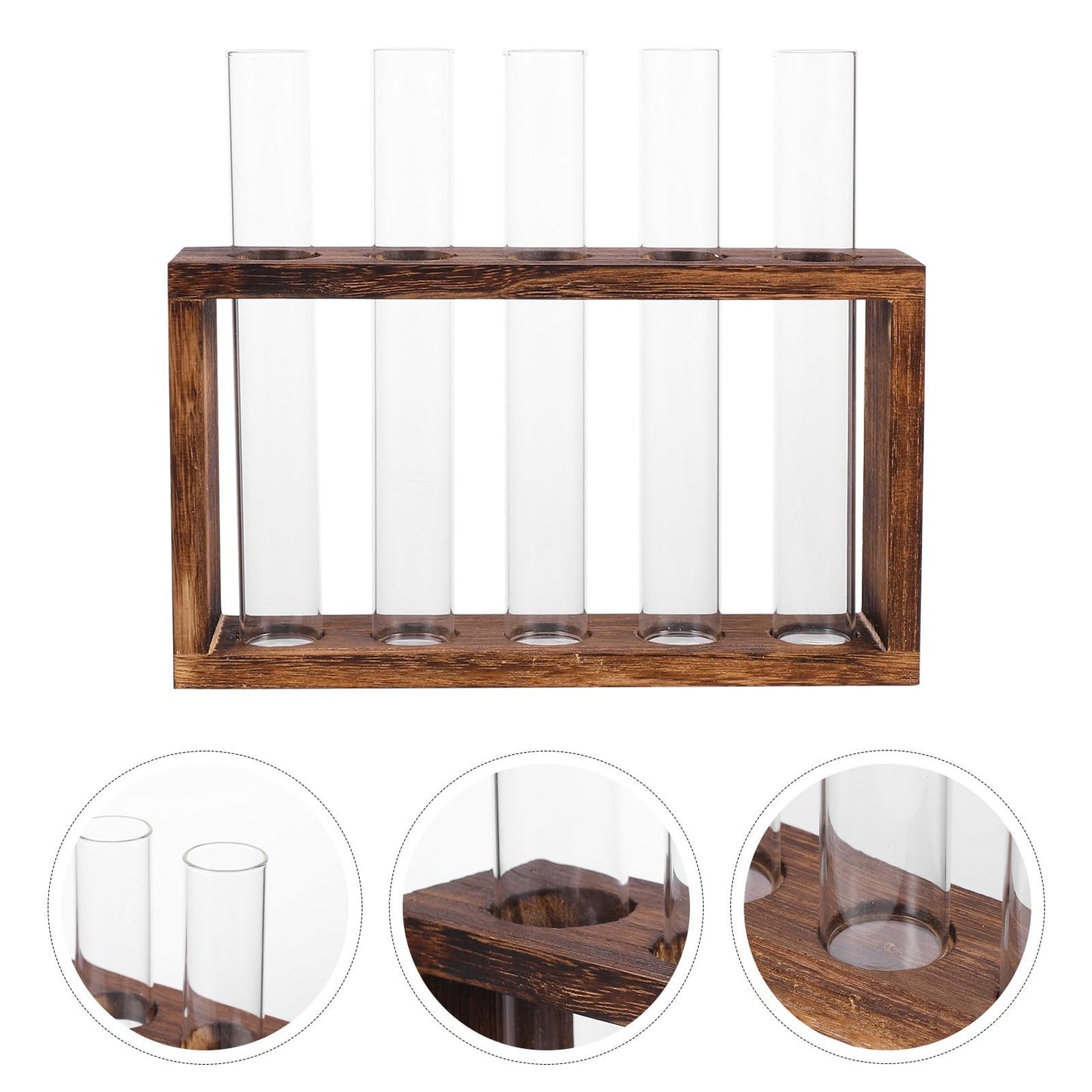 LALAFINA Glass Test Tube Vase Large Hydroponic Planter Container for Water Propagation Indoor Plants Terrarium Home Décor