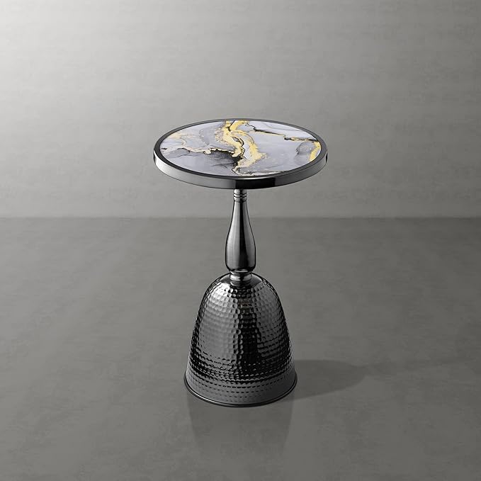 Homes: Inside + Out Halric Modern 24" Tall Round End Table