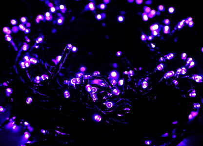 kemooie 500 LED Purple Christmas Lights, 164 FT 8 Lighting Mode Plug in Waterproof Christmas Lights Outdoor, for Birthday Christmas Wedding Party Garden Balcony Decor (Purple)